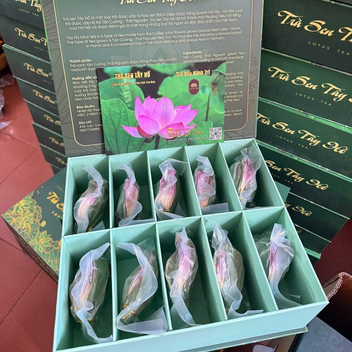 Hộp Quà Trà Sen Biếu Tặng Carton
