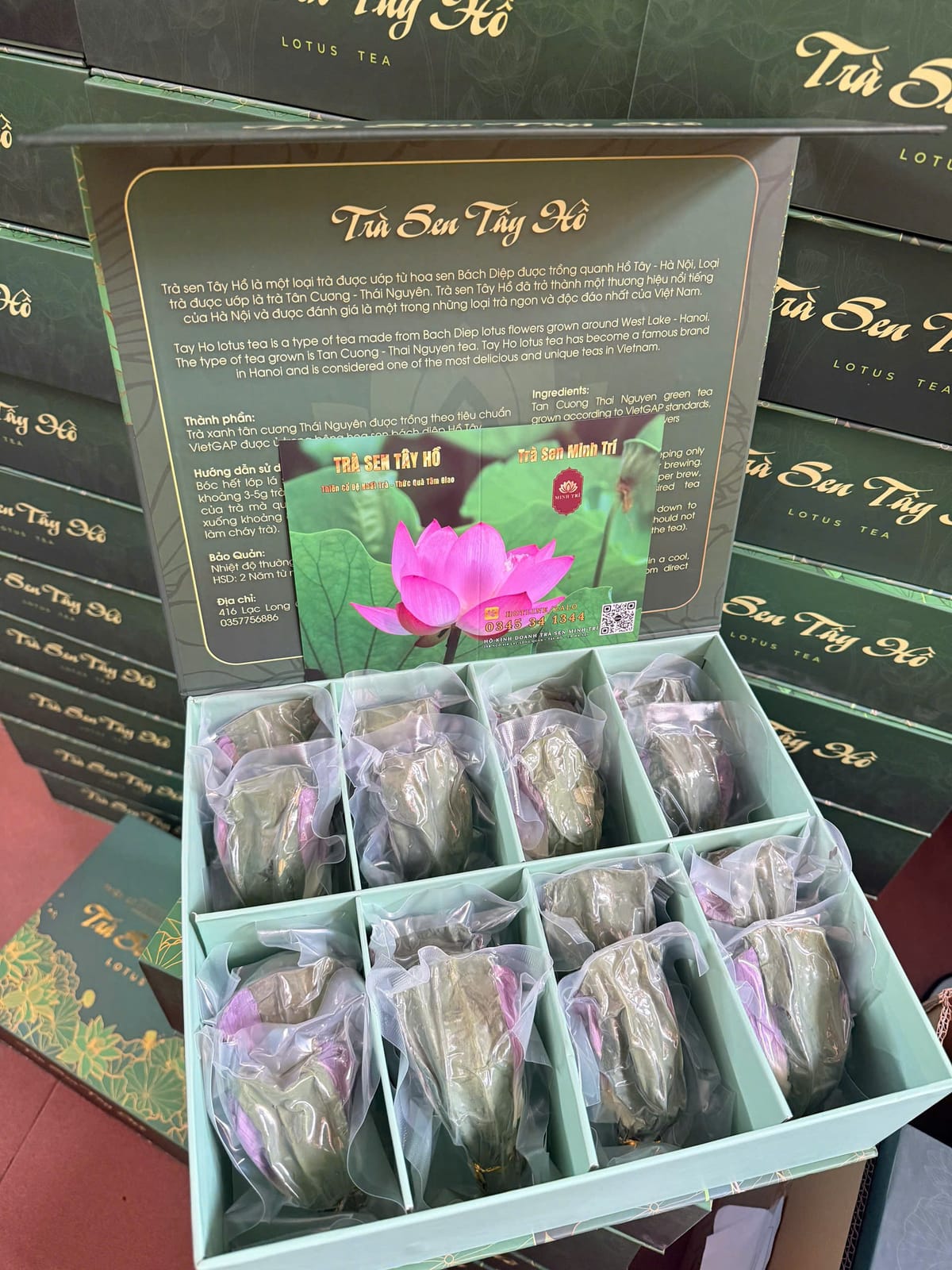 Set 16 bông trà sen sấy thăng hoa