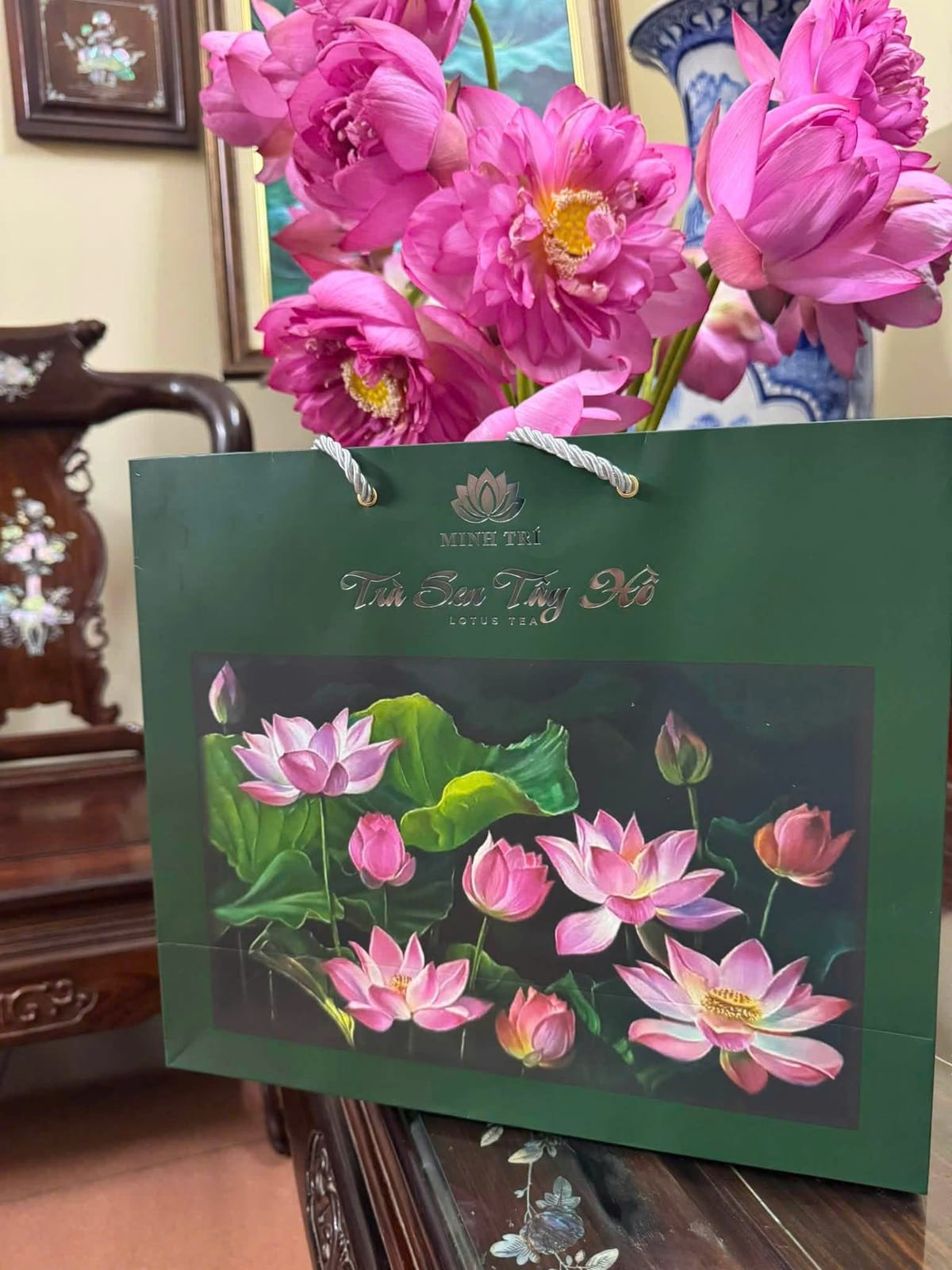 Set 16 bông trà sen sấy thăng hoa